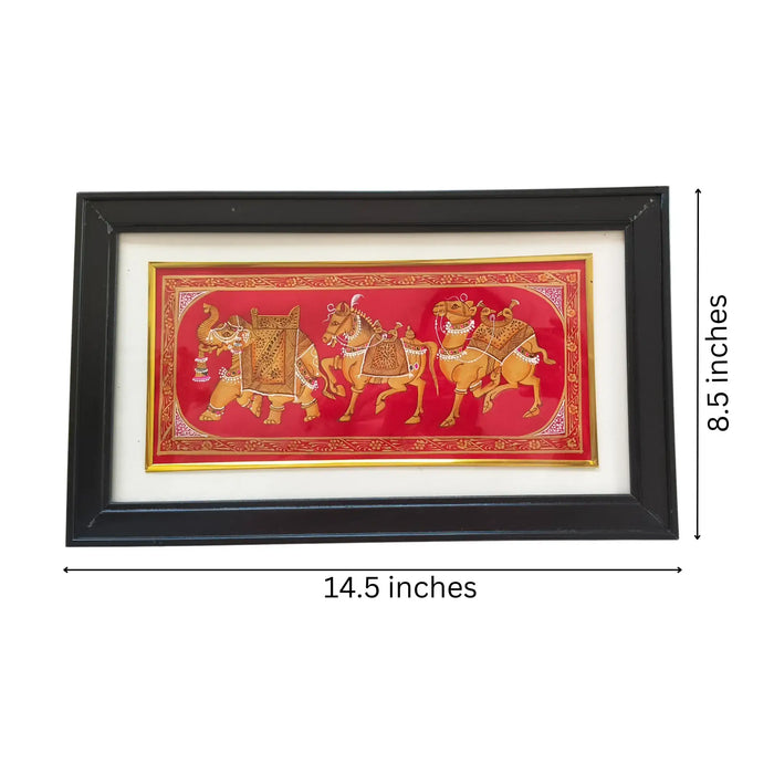 The Royal Procession - A Miniature Painting   Paintings
