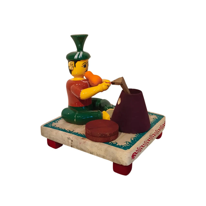 The Snake Charmer – Etikoppaka Wooden Craft   Etikoppaka Lacquerware