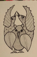 The Wise Sentinel – Authentic Gond Owl & Birds Tribal Art   Paintings