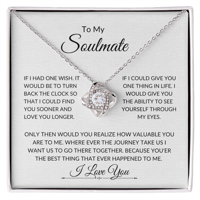 To My Soulmate-Beautiful - Love Knot Necklace L