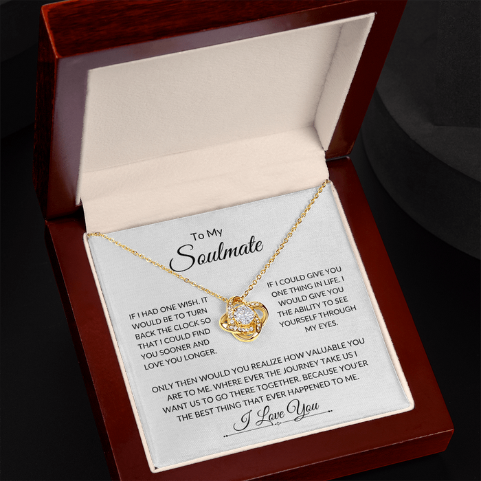 To My Soulmate-Beautiful - Love Knot Necklace L