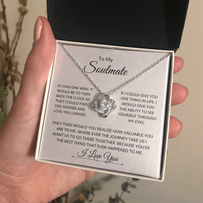 To My Soulmate-Beautiful - Love Knot Necklace L