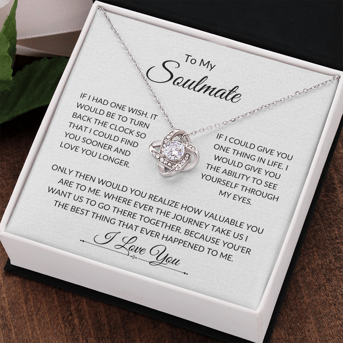 To My Soulmate-Beautiful - Love Knot Necklace L