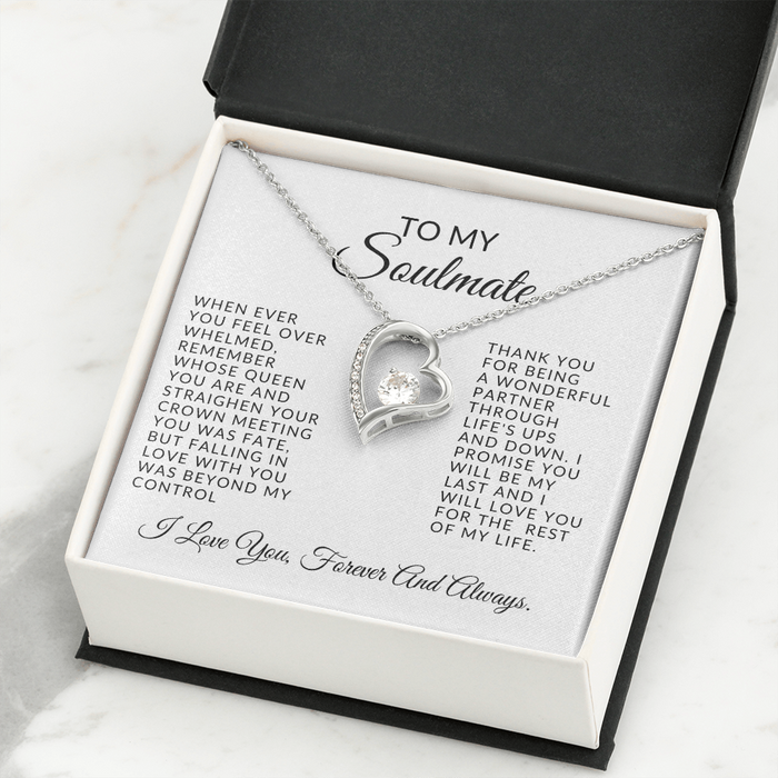 To My Soulmate-Queen-Forever Love Necklace