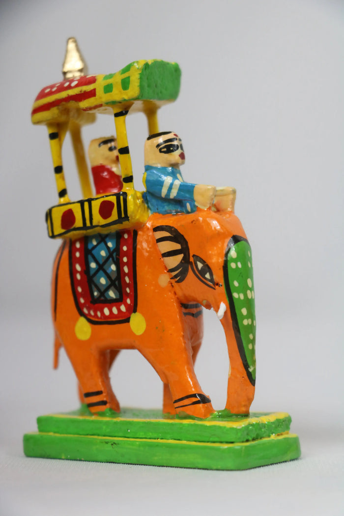 Traditional Ambari with Raja – Wooden Handcrafted Showpiece Balaji varanasi
