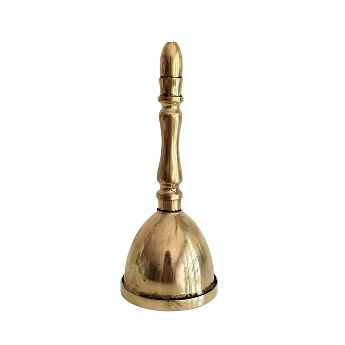 Traditional Brass Puja Ghanta, a golden brass bell for worship.