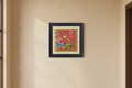 Traditional Grinding Stone Village Artwork - Framed Cheriyal Painting   Cheriyala Painting