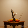 Traditional Hanging Peacock Oil Lamp for Home Temple & Festive Decor   Brass Artwork