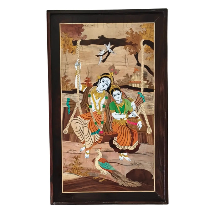 Traditional Indian Inlay Artwork – Radha Krishna Eternal Love   Inlay Art
