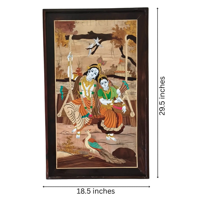 Traditional Indian Inlay Artwork – Radha Krishna Eternal Love   Inlay Art