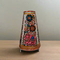 Traditional Indian Leather Puppetry Lamp - Floral Elephant | Bed Lamp   Leather Paintings