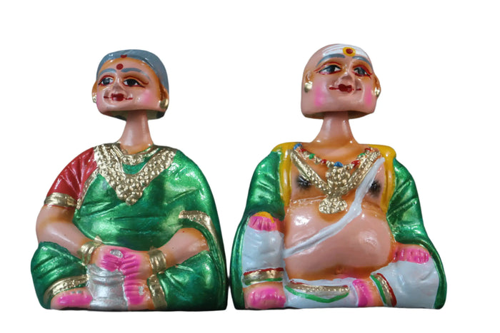Traditional Thanjavur Dolls – Handcrafted South Indian Golu Figurines Alagu Sundaram