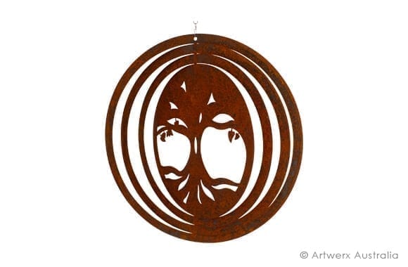 TREE OF LIFE RUST - WEATHERING STEEL WIND WHIRL SPINNER