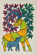 Tribal Deer Wall Art – Gond Style Painting   Paintings