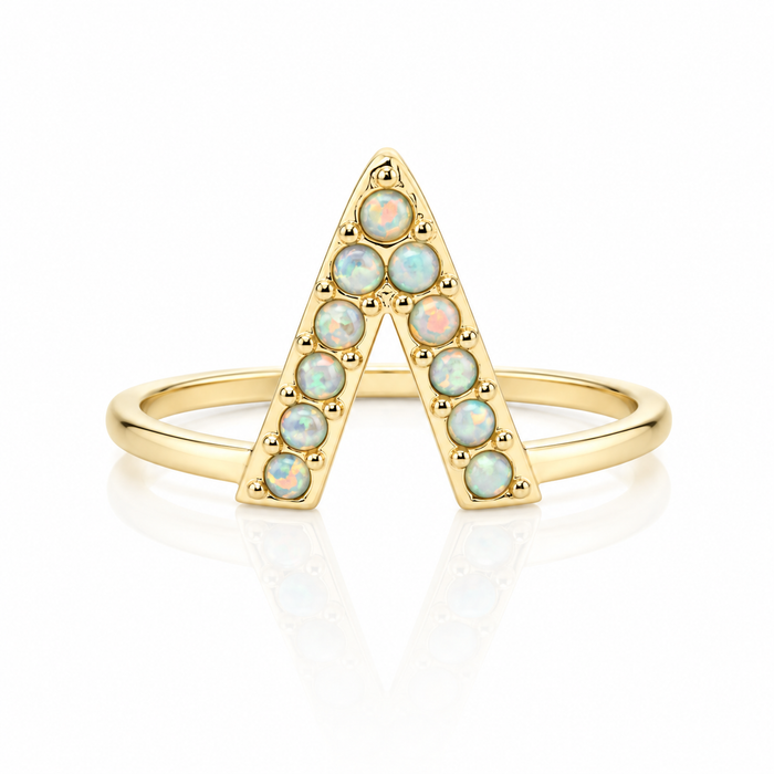 Trinity Edge Opal Ring