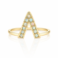 Trinity Edge Opal Ring