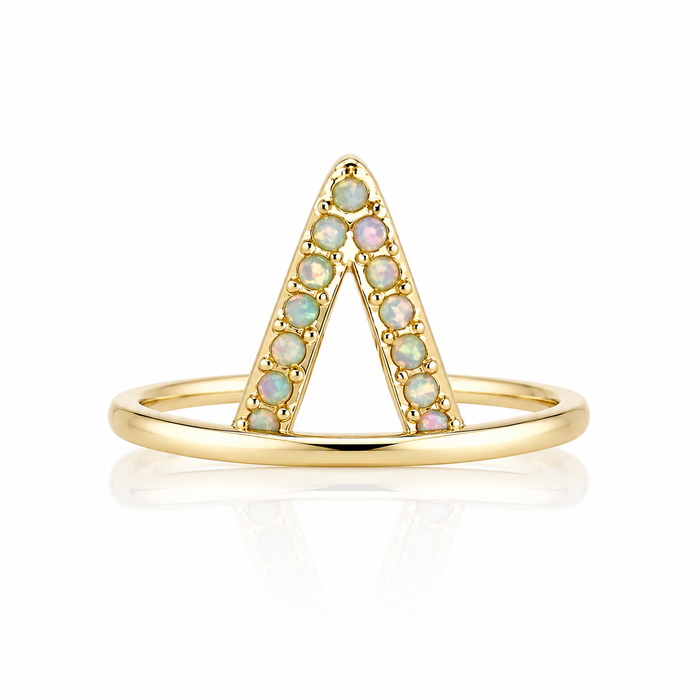 Trinity Edge Opal Ring