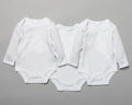 Triple Pack Plain Long Sleeve Bodysuits( 0 to12 Months) -R20805
