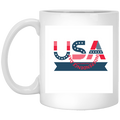 USA Independence Day mug-hats USA- 11 oz. White Mug