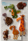Vivamerica Handmade Dimensional Glitter & Acetate Zoo Friends #3 Stickers - SCRAPBOOKFARE