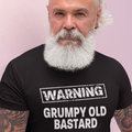 WARNING - Grumpy Old Bastard - Black