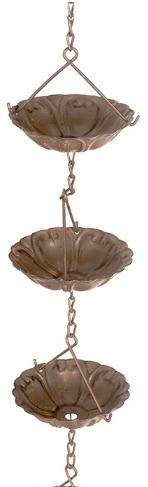 WATER LILY RAIN CHAIN - RUST