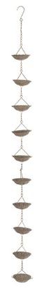 WATER LILY RAIN CHAIN - RUST