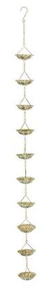 WATER LILY RAIN CHAIN - RUSTIC GREEN