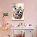 WATERCOLOUR ZOO FRIENDS - BABY KOALA - FRAMED CANVAS WALL DECOR