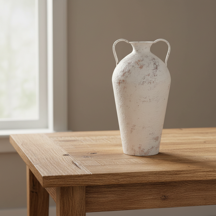 WEATHERED FARMHOUSE URN - MEDIUM