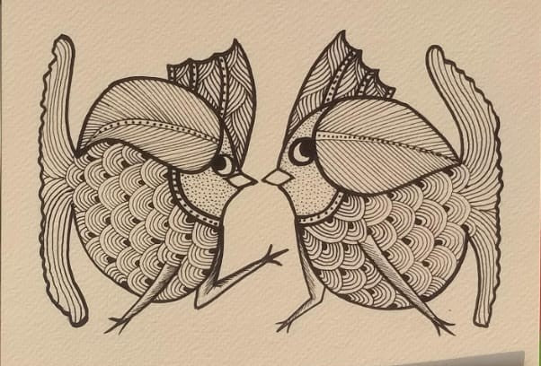 Whispers of the Wild A Handcrafted Gond painting   Paintings