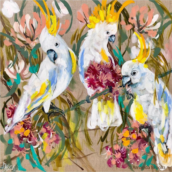 White Cockatoos & Gum Coaster - Artist Lab