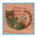 Wood Flat Card - Everyday Cats Pajamas