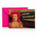 Wood Folding Card - Happy Birthday Queen