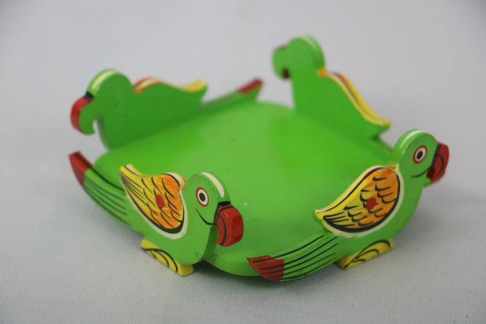 Wooden Coaster Set with Hand-Painted Designs – Home & Kitchen Balaji varanasi