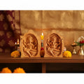 Wooden Folding Shrine with Goddess Lakshmi and Lord Ganesha Idol   Wooden Decorative