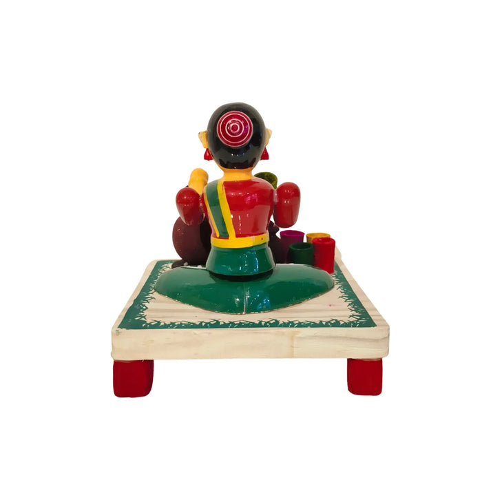 Wooden Matka Vendor of the Bazaar   Etikoppaka Lacquerware
