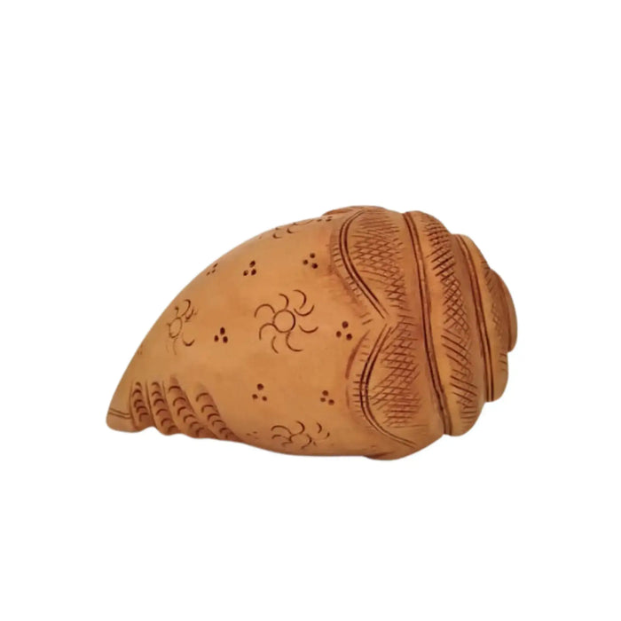 Wooden Shankam – Handcrafted Spiritual Decor Piece maruthi handicrafts