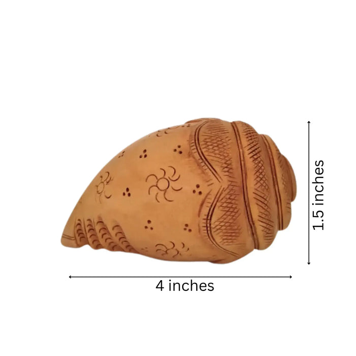 Wooden Shankam – Handcrafted Spiritual Decor Piece maruthi handicrafts