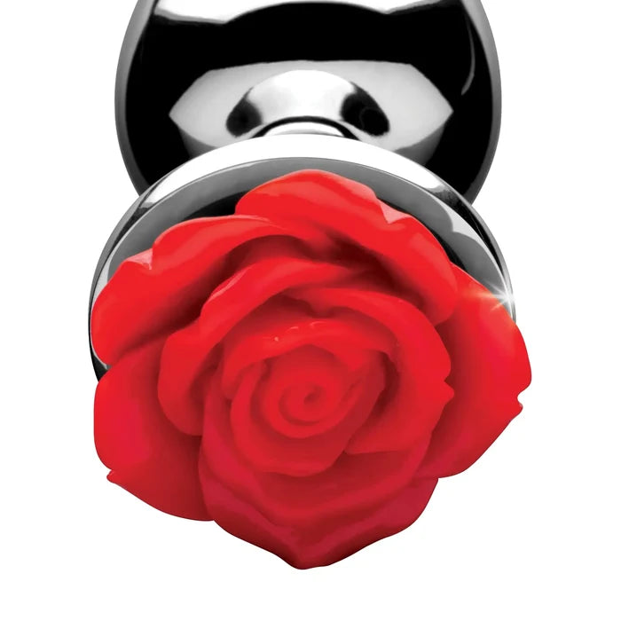 XR Brands® Brands Booty Sparks Rose Anal Plug | Aluminum Metal Butt