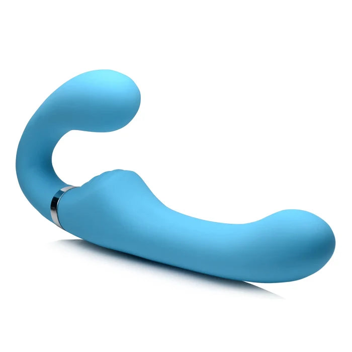 XR Brands® Brands Strap U Strapless Strap-On Vibrator | 10 Modes Wireless Remote G-Spot & Clit Stimulation