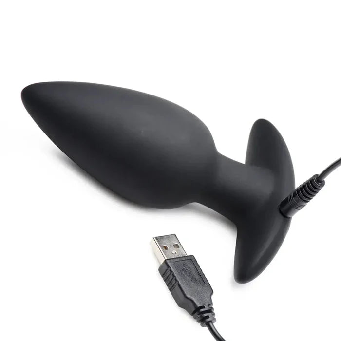 Whisperz™ Voice Activated 10X Vibrating Butt Plug with Remote - Black