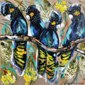 Yellow Tailed Black Cockatoos Coaster - Artist Lab