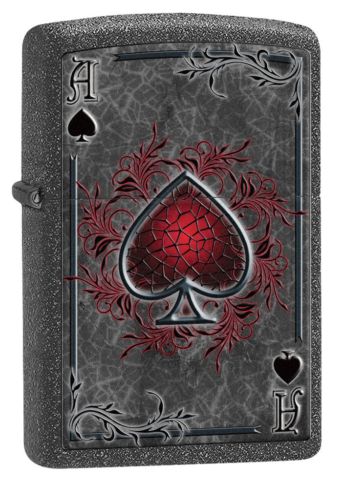 Zippo Lighter: Ace of Spades - Iron Stone 77151